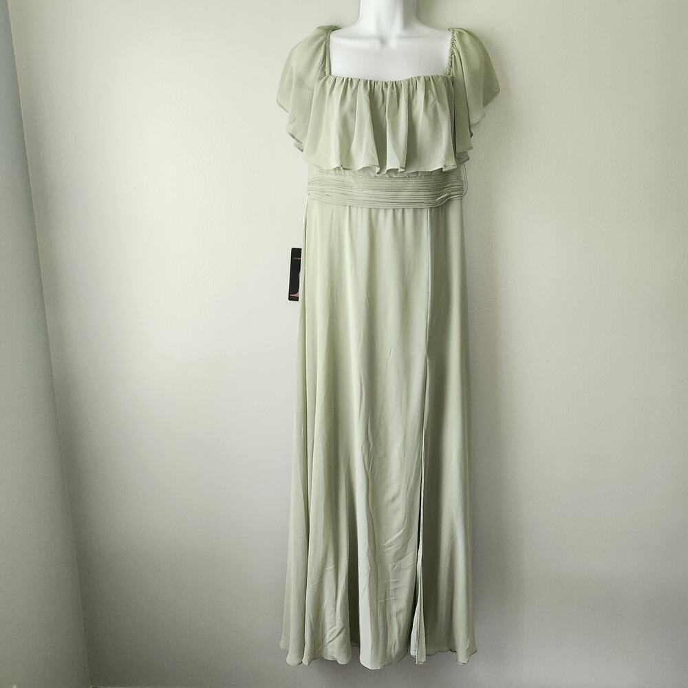 Ever-Pretty Maxi Dress Women's XL Mint Green Chiffon Mother of the Bride Formal
